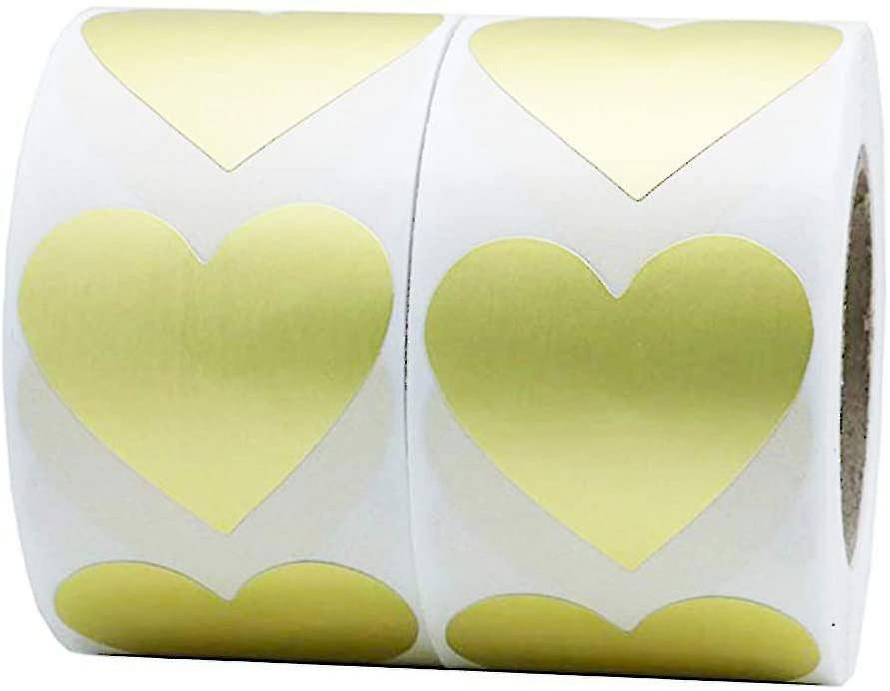 1000 Pieces Gold Heart Stickers For Decorative Stickers Self-adhesive 25 Mm Heart Sticky Lables For Crafts Gift Bag Envelop Present Boxs Scrapbooking