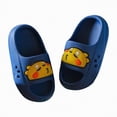 thumbnail image 3 of kpoplk Kids Lightweight Soft EVA Non-Slip Slides Slippers Open Toe Comfy Sandals for Toddler Boys Girls Children Bathroom Shower Summer Pool Beach Slippers(Blue,7), 3 of 7