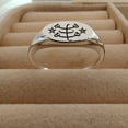 thumbnail image 2 of Aspire Jewels Sterling Silver 12x8mm Oval Baha'i Symbol Signet Ring- Baha'I Ring Nine Pointed Star Ring, Bahá'í Gift for her Women Ring Fashion Ring Valentine Day Gift, 2 of 5