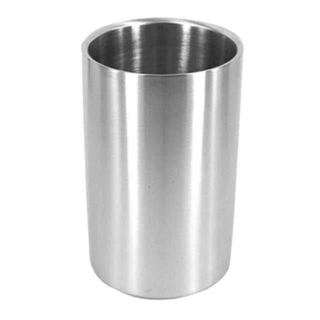 Bewildely Cubo enfriador de vino, enfriador de vino con aislamiento de doble pared, contenedor de enfriamiento de champán de acero inoxidable Barra de herramientas