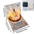 thumbnail image 3 of Christmas Decorations ‌3D Birthday Card With Music & Lights Glitter Cake Greeting Card For Kids & Adults Greeting Card, 3 of 5