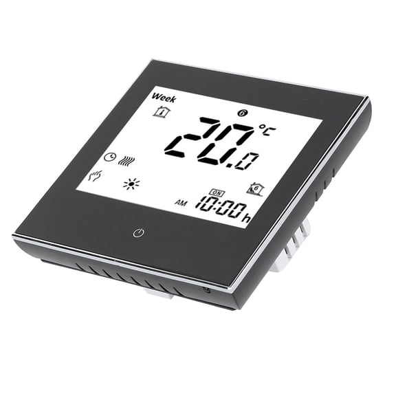 M Buder Heating Room Thermostat Weekly Programmable LCD Touch Screen 5A AC110-230V Black