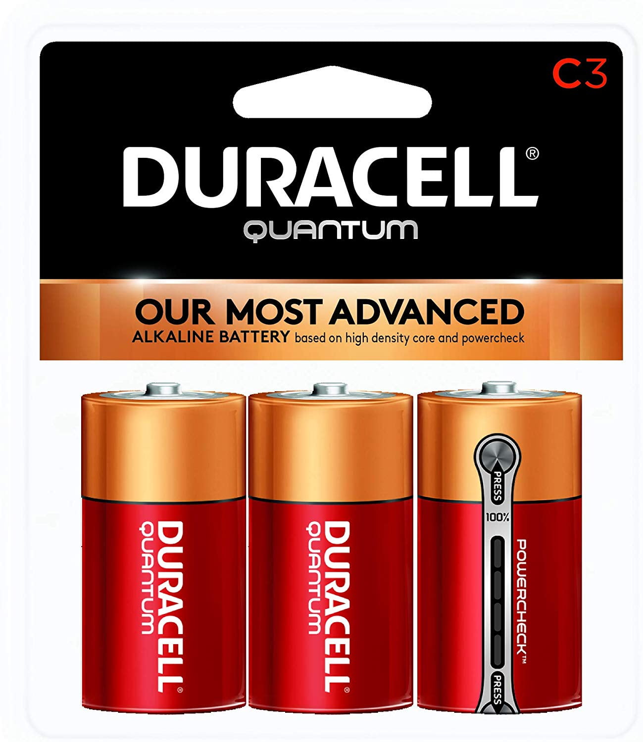 Duracell Quantum C Alkaline Batteries Long Lasting, allPurpose C