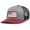 Heather Grey/Red/Charcoal, variant on Mens Beer American Flag Funny Beer Bottle Flag Patch Mesh Back Trucker Hat Baseball Cap, Heather Grey/Black