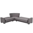 thumbnail image 6 of Ottomanson Origins Modern Convertible Sectional Sofa, Gray Microfiber Fabric, 6 of 9