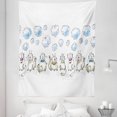 thumbnail image 1 of Cartoon Tapestry, Clouds with Closed Eyes Cats Sitting Collars Cartoonish Animal Drawing Feline, Fabric Wall Hanging Decor for Bedroom Living Room Dorm, 5 Sizes, Pale Blue Dusk, by Ambesonne, 1 of 1