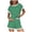Green, variant on Mnuaqn Two Piece Sets for Women Summer Lounge Short Sets Cap Sleeve Crew Neck Sweatsuit with Pocket XS-2XL Green for Size S