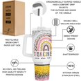thumbnail image 2 of 40 oz Stainless Steel Travel Tumbler with Handle Lid and Straw, Teacher Gifts for Women from Students on Birthday Appreciation Week Cool Funny Drinking Mug Cup (Teachers-40oz), 2 of 6