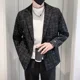 thumbnail image 4 of Blazer masculino corto de lino recortado para hombre, chaqueta de traje, abrigo, ropa de un solo pecho, ropa de hombre, ropa de diseñador de lujo, ropa de primavera y verano, 4 of 5