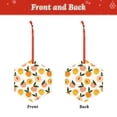 thumbnail image 2 of Cauagu Peach1 Pattern Acrylic Christmas Pendant,1-Pack Christmas Ornaments Xmas Tree Decor Christmas Décor with Ribbon Cute Tree Hanging for Party Favors-Hexagon, 2 of 7