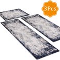thumbnail image 2 of 3-Piece Kitchen Rugs Sets, Non-Slip & Washable Floor Mats, Water-Absorbent Area Pad, Standing Desk Mat for Office, Home, Doorway, Laundry, Kitchen Accessories, 2 of 10