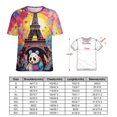 thumbnail image 2 of Funny Cute Panda Women's Short Sleeve T-Shirt Crew Neck Casual Summer Trendy Loose Fit Tops, 2 of 6