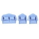 thumbnail image 3 of Juego de sofás para casa de muñecas, Juego de sofás para casa de muñecas de 3 Piezas, Muebles para Sala de Estar, sofá en Miniatura con Tiras Construido para el Futuro, 3 of 12