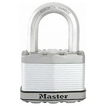 Master Lock Keyed Padlock,1 3/16 in,Rectangle,Silver M15KALF
