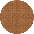 thumbnail image 1 of Ahgly Company Indoor Round Patterned Tomato Sauce Red Area Rugs, 4' Round, 1 of 6