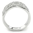 thumbnail image 3 of Womens Silver Rings High polished (no plating) Stainless Steel Ring with AAA Grade CZ in Clear DA362, 3 of 5