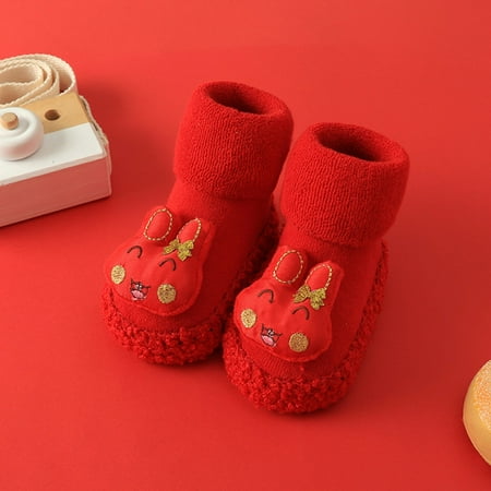 

TOWED22 Toddler Slippers Boys Autumn And Winter Cute Children Toddler Shoes Boys And Girls Flat Bottom Non Slip Lightweight Warm RD2