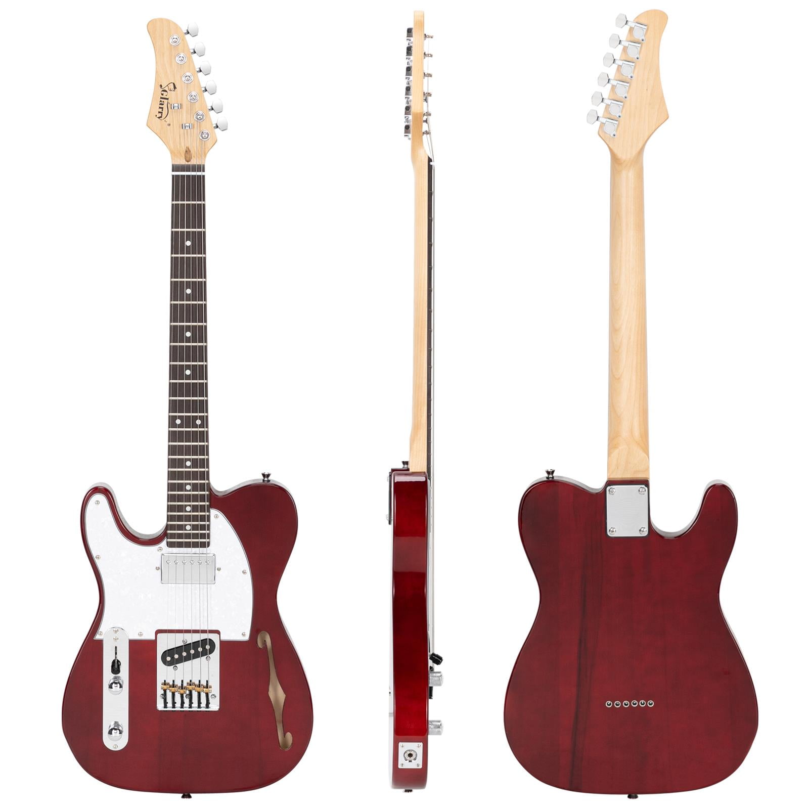 Glarry Left Handed Electric Guitar for Beginner with 20W Amplifier, Red