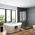 thumbnail image 2 of A&E Bath & Shower BT-8010-SL 65 in. Tundra Silver-No Faucet Freestanding Bathtub Silver, 2 of 5