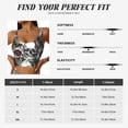 thumbnail image 5 of Gukieu Skulls Roses Print Women's Sports Vest, Low-neck U-shaped Removable Pad Sports Bra for Yoga, Exercise, Dance-Large, 5 of 8
