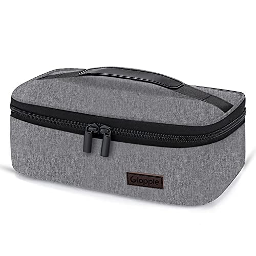 Gloppie Small Lunch Bag Mini Lunch Box Insulated Lunch Bag for Men Women  Petty Lunch Box for Kids Adult Portable Lunch Pail Thermal Lunch Containers  Reusable Snack Bags Loncheras Para Hombres Grey -