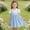 Blue, variant on Amidoa Girl Dresses Puff sleeves A-Line Dress Casual Summer Sundress for Kids Pink Size 6