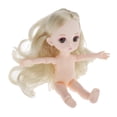 thumbnail image 4 of 1:12 BJD Muñeca articulada con bola Moldes de cuerpo desnudo Realistas 4D Suministros para ojos Macarena Cuerpo de niña de muñeca BJD, 4 of 8