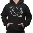 thumbnail image 2 of Nurse Life Heart Hoodie Sweatshirt Unisex 4X-Large Black, 2 of 5