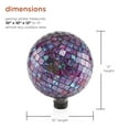 thumbnail image 5 of Alpine Corporation 10" Embossed Glass Gazing Ball, Purple, 5 of 11