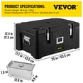 thumbnail image 3 of VEVOR Insulated Food Pan Carrier, 36Qt Capacity, Stackable Catering Hot Box with 3 Stainless Steel Pans,Top Load LLDPE Food Warmer with Elastic Side Handles and Buckles, for Restaurant Canteen, Black, 3 of 9
