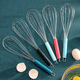thumbnail image 5 of Herramienta de cocina de globo batidor de acero inoxidable con mango de silicona suave utensilio para mezclar y batir, 5 of 5