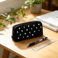 thumbnail image 5 of Under $1 Pencil Case, Letter Print Standable Large Capacity Pen Pouch, Multifunctional Stationery Organizer for College Office by PALIFEUR, 5 of 9