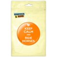 thumbnail image 1 of Keep Calm And Ride Horses Horseback Riding Refrigerator Button Magnet, 1 of 2