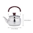 thumbnail image 2 of Kettle Tea Teapot Steel Stainless Pot Water Whistling Stovetop Boiling Stove Metal Coffee Gas Kettles Hot Classic, 2 of 9