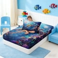 thumbnail image 4 of Manfei Underwater Sea Turtle Twin Sheet Sets for Kids Boys and Girls, Ocean Marine Life Print Bedding 3-Piece, 1 Flat Sheet, 1 Fitted Sheet and 1 Pillowcase, 4 of 6