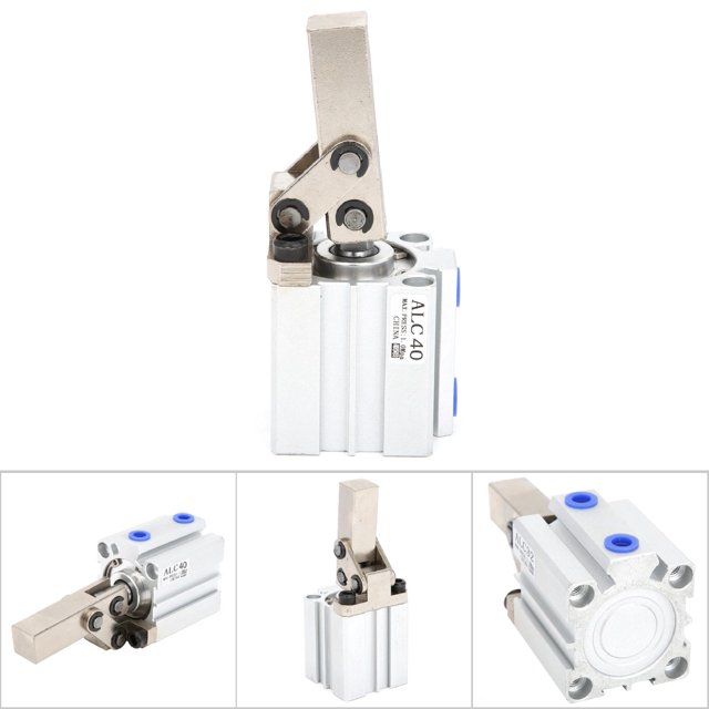 Pneumatic Clamps, ALC Clamp Arm Lever Pneumatic Cylinder Clamp Tool Large Diameter Open Clamp Finger Cylinder Pneumatic Cylinder Double Acting Air Cylinder Without Magnetic