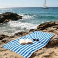 thumbnail image 6 of Partheme 59x30in Super Absorbent Microfiber Beach Towel with Double Sided Velour, Quick Dry Sand Free Lightweight Bath Towel for Swimming Travel Camping, Blue, 6 of 6