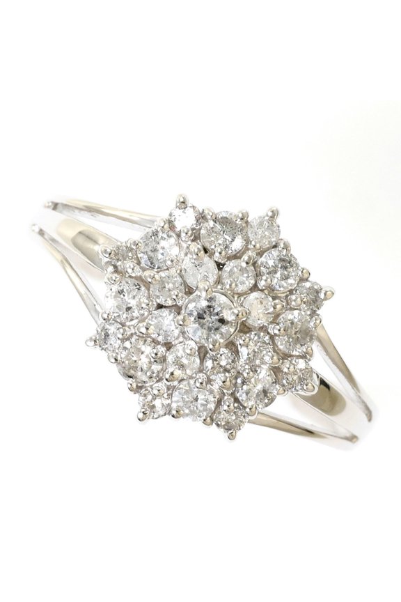 Pre-Owned PT900 Platinum Ring, 1 Diamond, 0.50ct, with Certificate of Authenticity, Total...