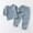 Blue, variant on Generic Toddler Baby Boys Girls Cotton Linen Pants Set Long Sleeve T-Shirt Tops and Pants Set Clothes Outfit for 1-6 Years