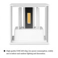 thumbnail image 5 of LED Wall Light Adjustable 12W IP65 Square Waterproof Indoo Surface Mounted Porch Light(Warm White), 5 of 7