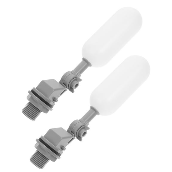 2PCS Flow Float Valve Adjustable Water Valve 1/2 Inch Plastic Float Valve Automatic Water Level Control Float Valve Water Tank Float Valve