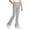Gray, variant on Girls Flare Pants High Waist Soft Stretchy Kids Yoga Leggings Bell Bottom Split Hem Tights Pants with Pockets(Black,7-8 Years)