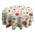 thumbnail image 4 of Christmas Round Tablecloth 70x70in(178x178cm) – Waterproof Polyester Table Cover with Full Print Design, Wrinkle Resistant & Washable for Kitchen Dining Party Decor, 4 of 6