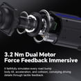 thumbnail image 3 of PXN V99 3.2Nm Force Feedback Sim Racing Wheel, 270°/900° Rotation, 11.8" Wheel, Hall Effect 3 Pedals, H-Shifter for PC, PS4, Xbox One, Xbox Series X|S, 3 of 8