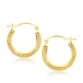 thumbnail image 1 of 10k Yellow Gold Fancy Hoop Earrings, 1 of 2