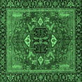 thumbnail image 1 of Ahgly Company Indoor Square Abstract Emerald Green Modern Area Rugs, 6' Square, 1 of 4