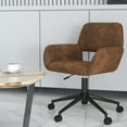 thumbnail image 1 of Homy Casa Chaise de Réception à Hauteur Réglable - Fauteuil Pivotant Rembourré Moderne pour Affaires, Suède Brun, 1 of 6