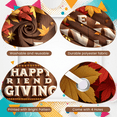 thumbnail image 2 of Wood Texture Happy Friendsgiving Pumpkin Banner Decorative Turkey Pie Design for Autumn Celebration Holiday Decoration Indoor, 2 of 9
