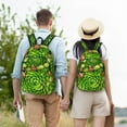 thumbnail image 5 of Picia Cactus And Succulents Printed Canvas Daypack - Stylish and Durable Vintage Compact Backpack - Class, Work, Travel, or Laptop Bookbag,Organized Compartments-Medium, 5 of 6