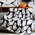 thumbnail image 4 of (4 pack) Cozy Comfort Halloween Fleece Throw Blanket, Printed Ghost Decorative Blanket for Couch, 50x60 inches, 4 of 7